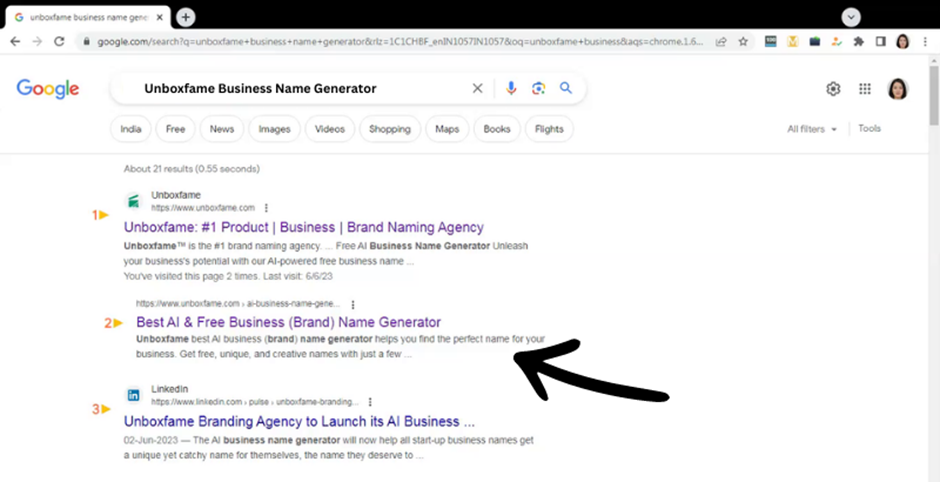 Unboxfame Business Name Generator