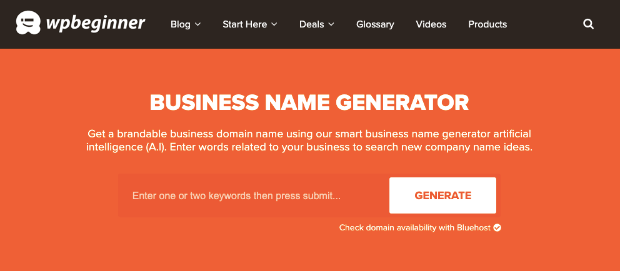 Wpbeginner Business Name Generator