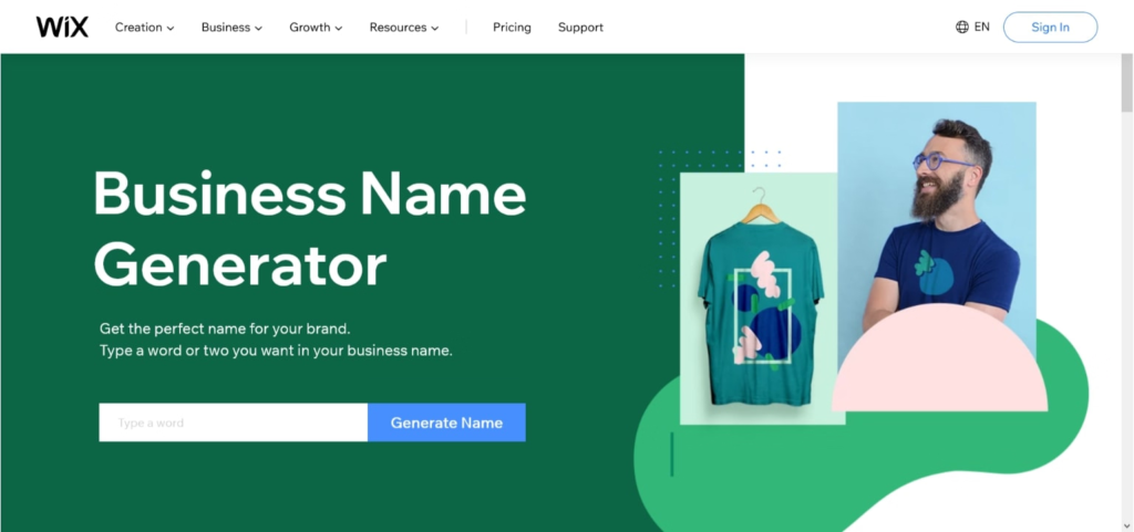 Wix Business Name Generator