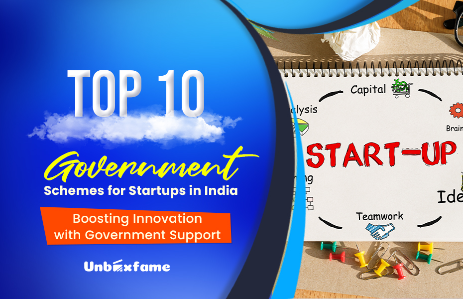 top 10 government schemes for startups in India