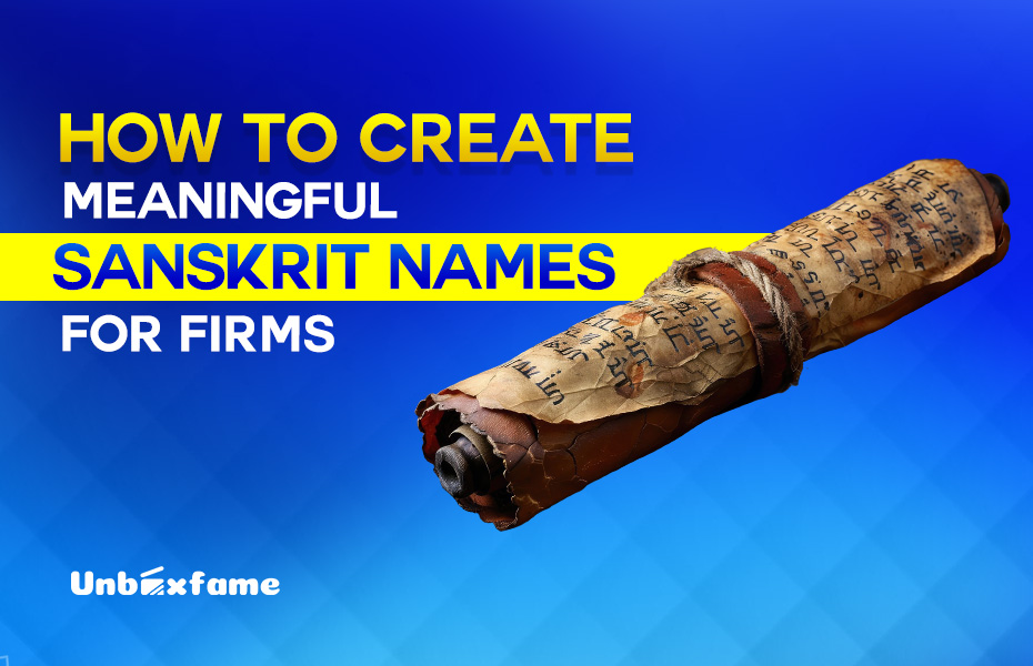 how to create Sanskrit names for firms