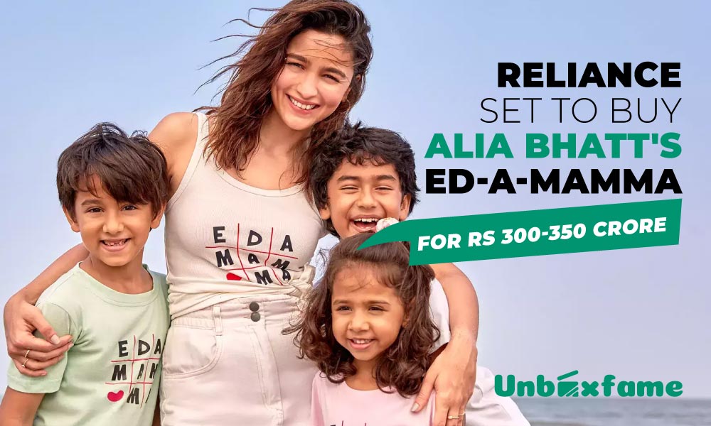 Reliance Set To Buy Alia Bhatt’s Ed-a-Mamma Clothing Brand For 300–350 Crores