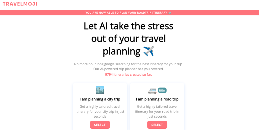 Travelmoji travel ai tools 