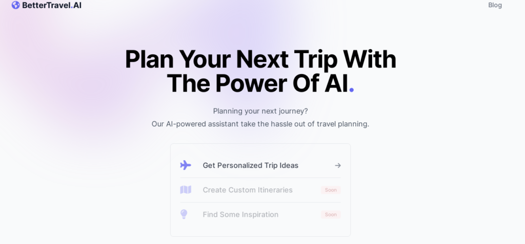 BetterTravel.AI travel ai tools