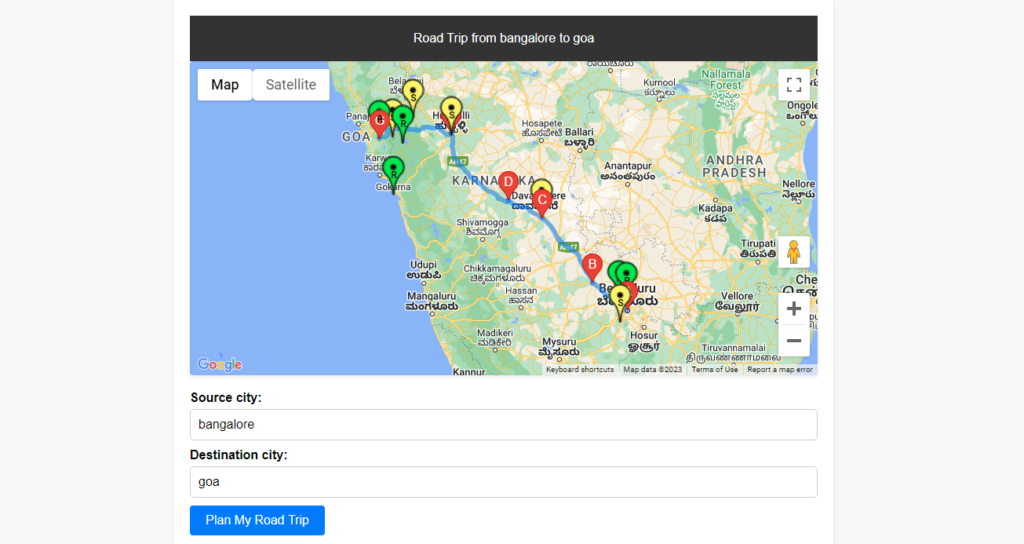 Plan My Road Trips travel ai tools