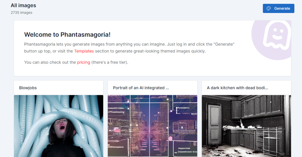 Phantasmagoria image generator ai tools