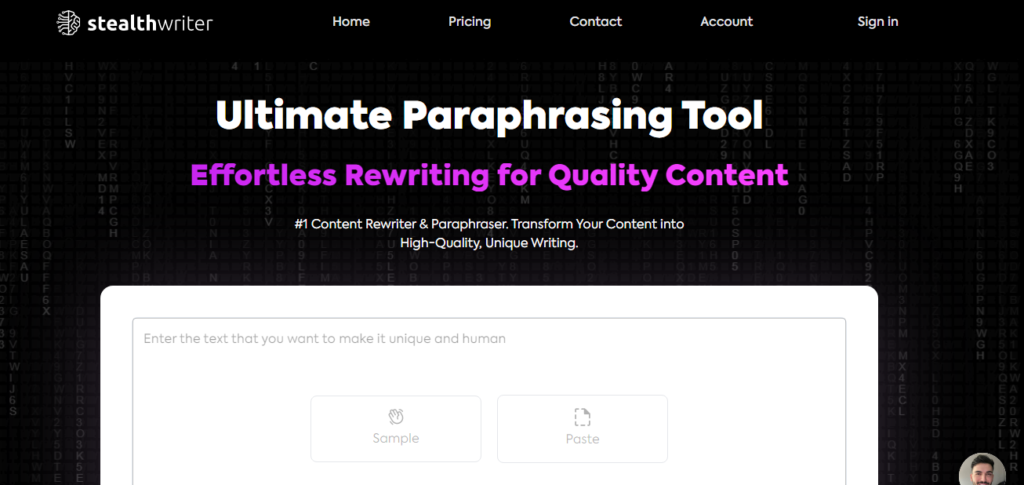 Stealth Writer Paraphraser AI Tools
