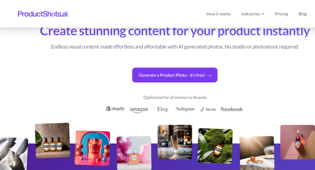 ProductShots Image Generator AI Tool
