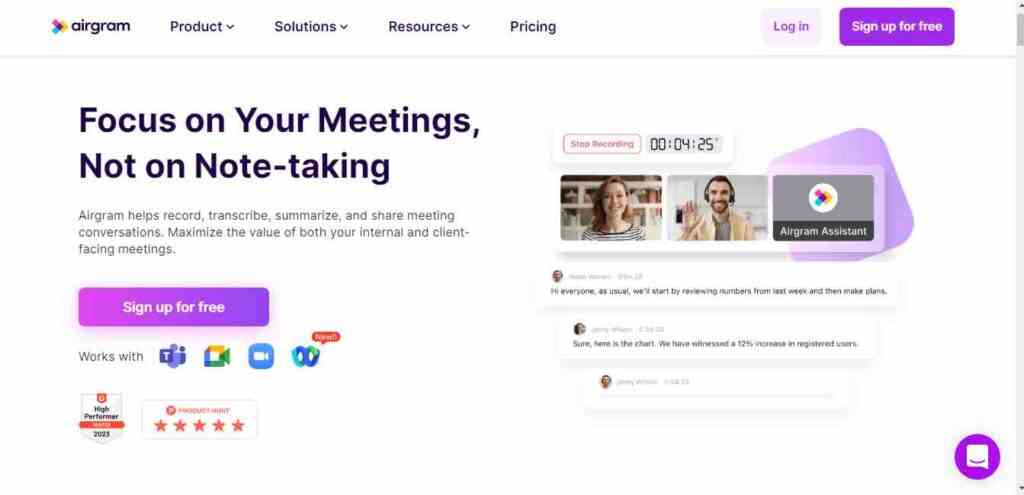 Airgram AI Meeting Assistant