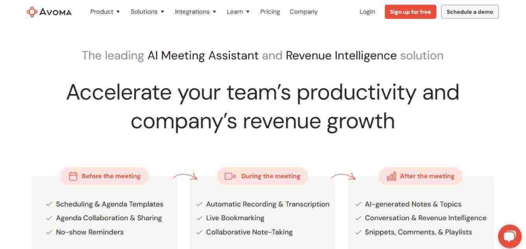 Avoma AI Meeting Assistant