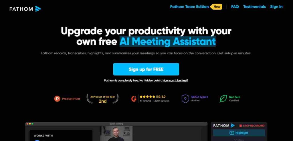 Fathom AI Meeting Assistant