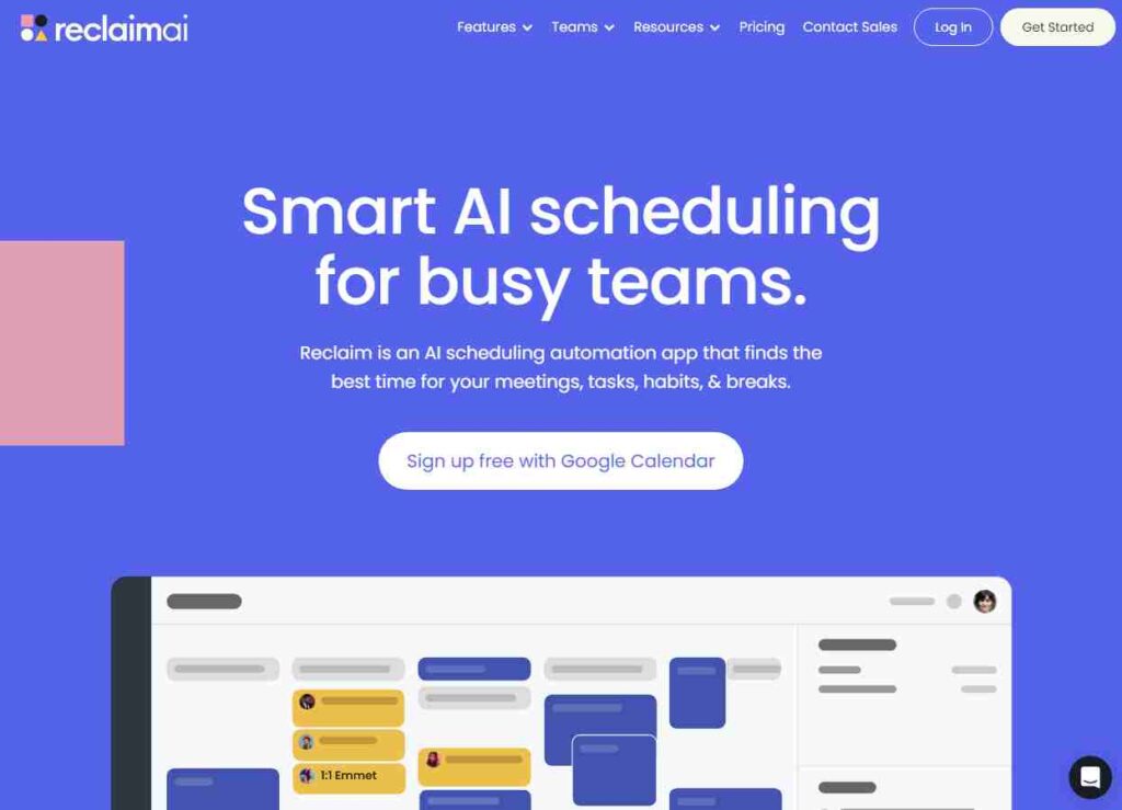 Reclaim AI Scheduling Assistant Tool