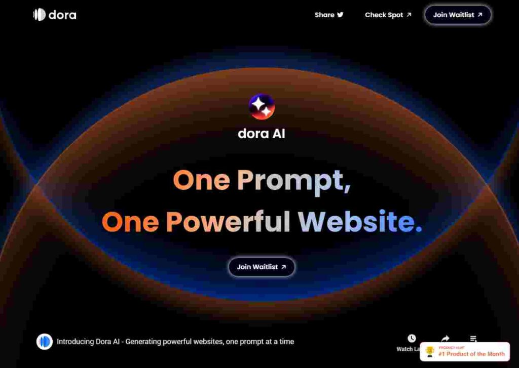 Dora AI Website Builder Tool