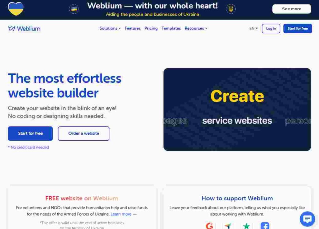 Weblium AI Website Builder Tool